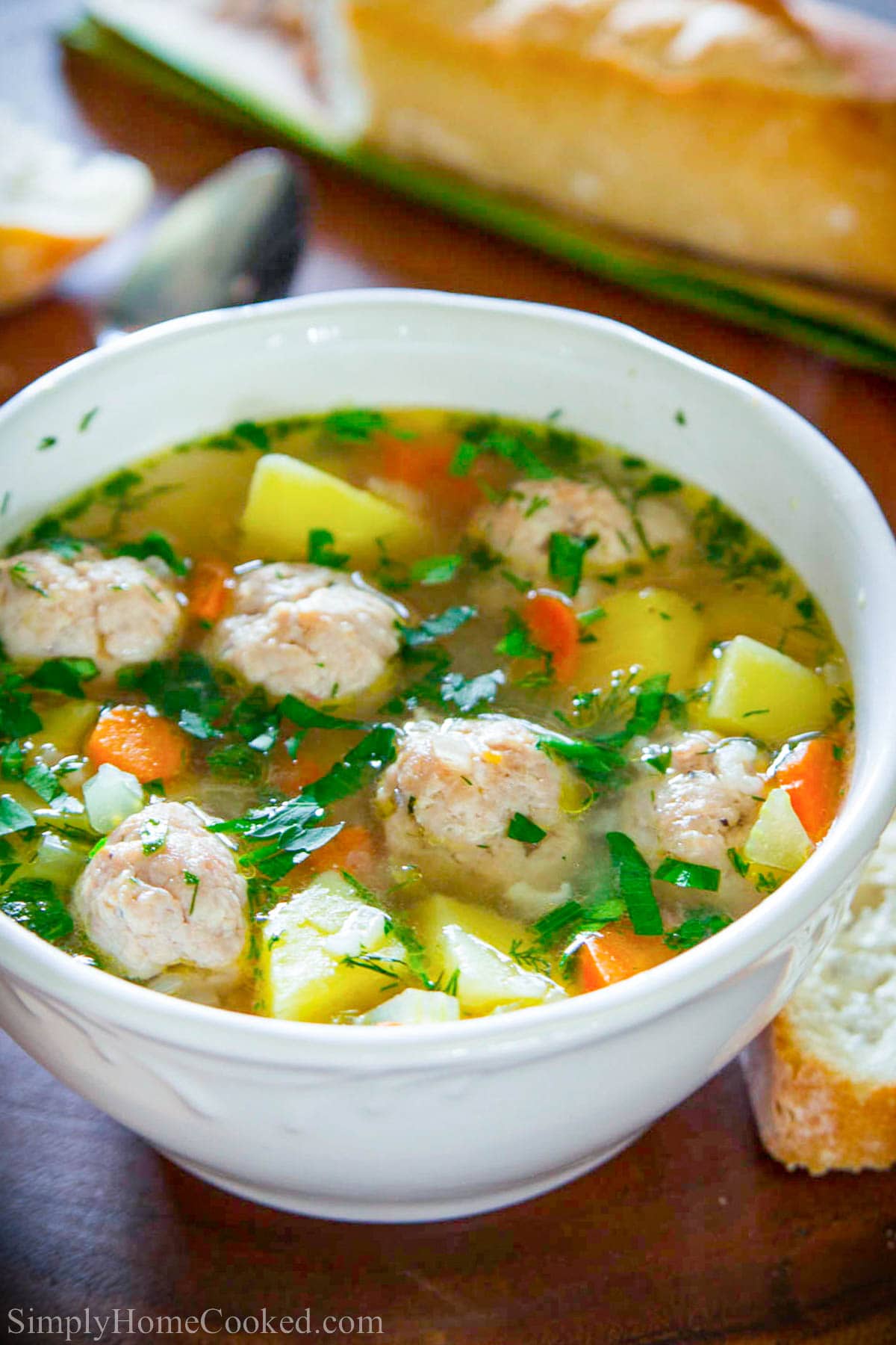 Chicken Meatball Soup – Simply Home Cooked